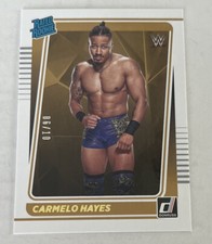 2022 Panini WWE Chronicles CARMELO HAYES Donruss Rated Rookie Gold #111 06/10 RC