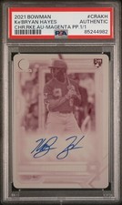2021 Bowman Chrome Ke’Bryan Hayes Magenta Printing Plate Auto 1/1 RC #CRAKH PSA