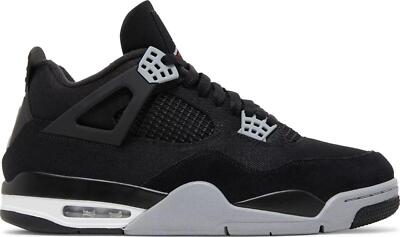 Size 4 - Jordan 4 Retro SE Mid Black Canvas | eBay