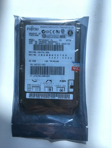 Fujitsu 40GB 40 GB 4200 RPM,2.5" IDE 2MB (MHT2040AT) Hard Drive For Laptop HDD
