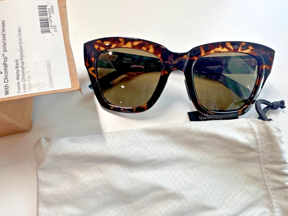 Gafas de sol polarizadas Smith SWAY ChromaPop Alpine Tortoise 52 mm NUEVAS con etiquetas Foto 2 de 4