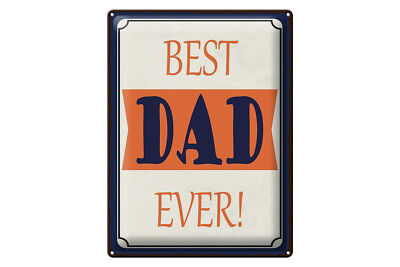 Blechschild Spruch 30x40cm best DAD ever bester Vater Geschenk
