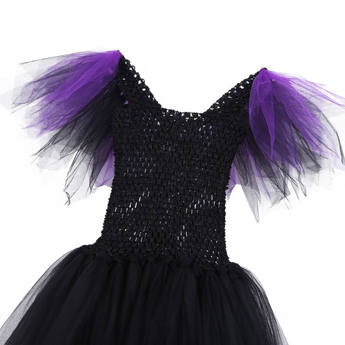 Kids Girls Halloween Cosplay Dress Vampire Witch Costume Holiday Party Dress Set - 第 17/32 張圖片