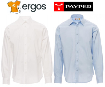 Payper MANAGER Camicia Sfiancata Da Uomo Manica Lunga Da Lavoro Cotone Cameriere
