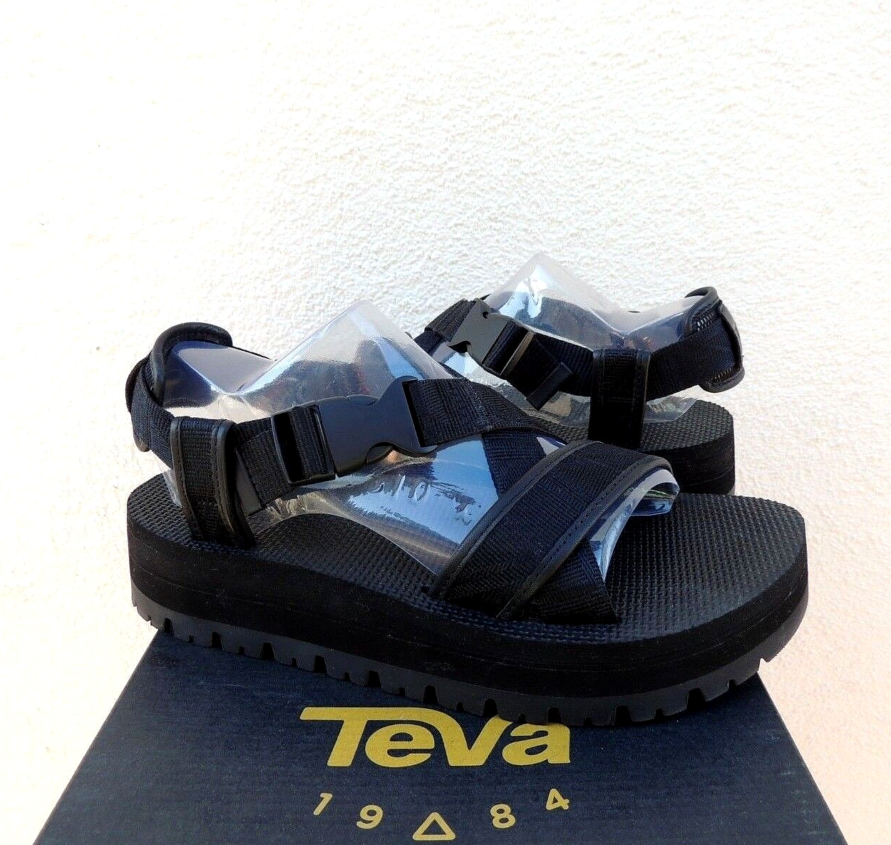TEVA BLACK INDIO WHIP STRAPPY PLATFORM SANDALS, US 5/ EUR 36 ~ RETAIL $ 175  ~NIB 191142664257 | eBay