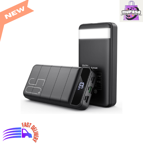 50000mAh Power Bank,22.5W Fast Charging,USB C Quick Charge,4 Outputs,LED Display