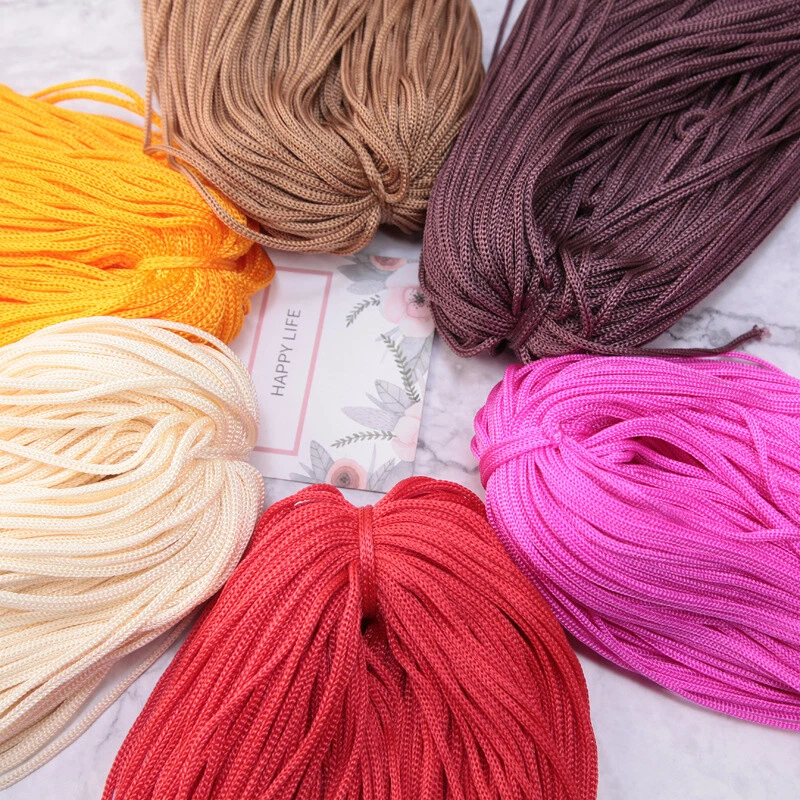 Cuerda Lana Crochet Cristal Espesor Medio Hilo Hueco Cristal Cuerda Verano Foto 3 de 4