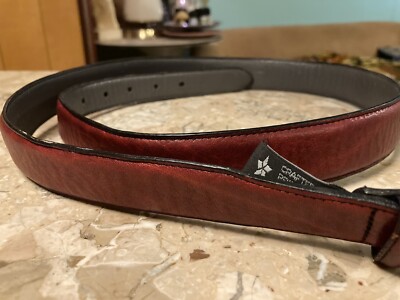 Vintage Brighton Red Embossed Belt with Ornate Silver Buckle Brighton Belt Red Leather,croc Embossed , 32 main image 2