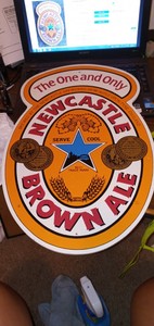 Newcastle Brown Ale The One And Only fiberboard beer label ...