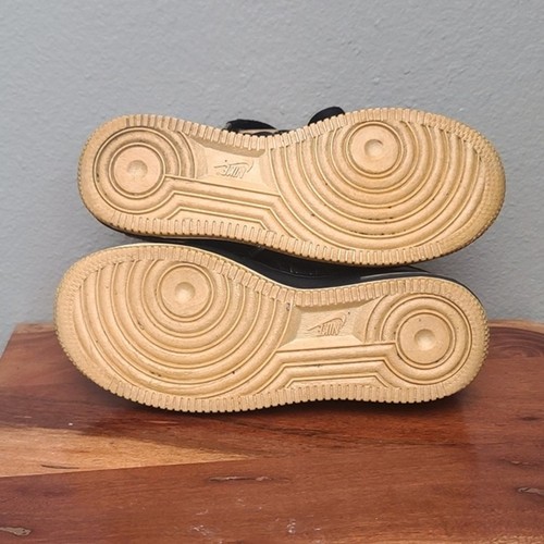 Tenis Nike Air Force 1 Top Bajo Negro Holográficas Oro Calor Vintage 4Y = 6 Mujer - Imagen 11 de 11