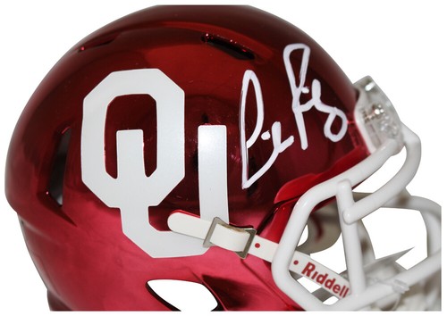 Lincoln Riley Autographed Oklahoma Sooners Chrome Mini Helmet FAN 36243 - Picture 3 of 5