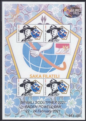 Indonesia - Indonesie Issue 2021 (MS 3735A-3735B) Scouting Baden Powell - Picture 3 of 3