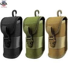 Tactical Molle Eyeglasses Case with Belt Clip Hard Shell Sunglasses Storage Box