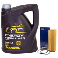 MotoröL Set 5W-40 5 Liter + ÖLfilter SH 4036 P FüR Audi A6 A8 A6 Avant