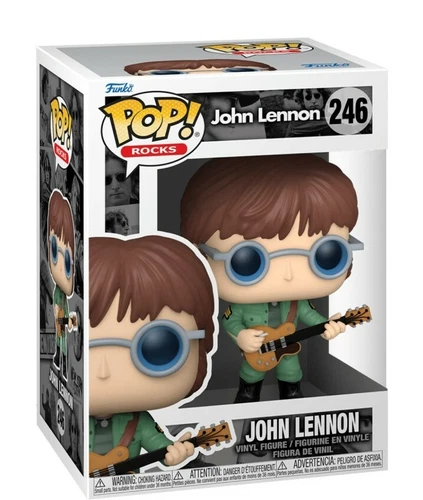 Funko Pop! John Lennon Rocks Military Jacket Beatles #246 incl. Protective Case