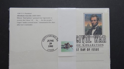 Civil War Postal Card Set , Sealed First-Day Issue 1995 88333 #UX200-UX219 NEW - Picture 2 of 3