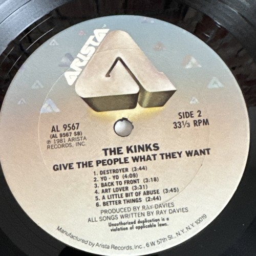 lot The Kinks, Give the People What They Want + Low Budget, Vinyl LPs VG+ - Picture 9 of 17