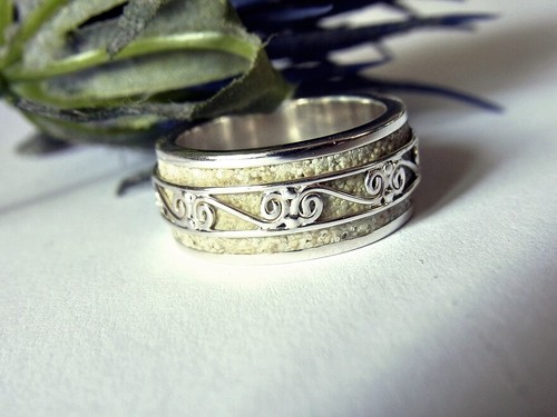 SCHMUCK-STCK RING 925 SILBER NEU 55 17,5 58 18,5 Sand - Picture 2 of 3