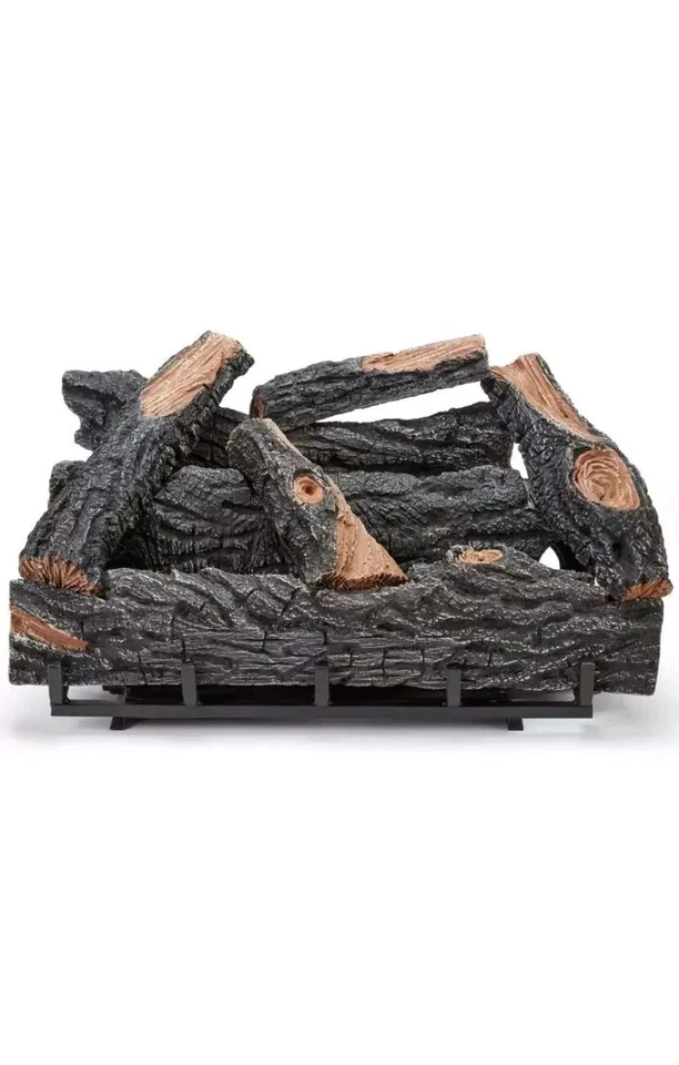 24-inch Vent Free Dual Fuel Gas Log Set - 32,000 BTU with Thermostat Control - Image 2 of 4