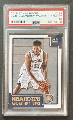 2015 2016 Panini Hoops KARL ANTHONY TOWNS GEM MT Rookie RC 289 PSA 10 