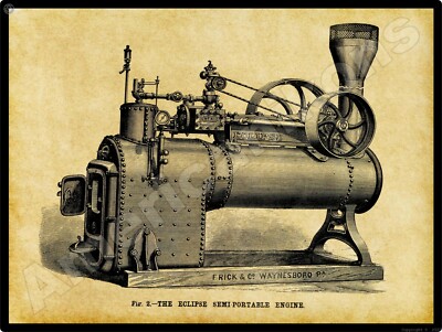 Frick Engines New Metal Sign: Frick Semi-Portable Engine - Waynesboro, PA