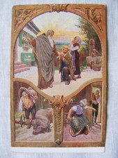 Postkarte Ansichtskarte kleinformat alt Märchen Kinder Arme Reiche Paul Hey