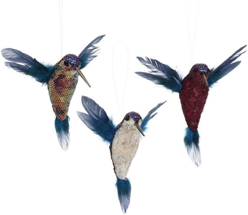 2020 Flying Hummingbird Figurine, Assortment of 3, 4.5 Inches - Vibrant Bird Dec - Picture 9 of 12