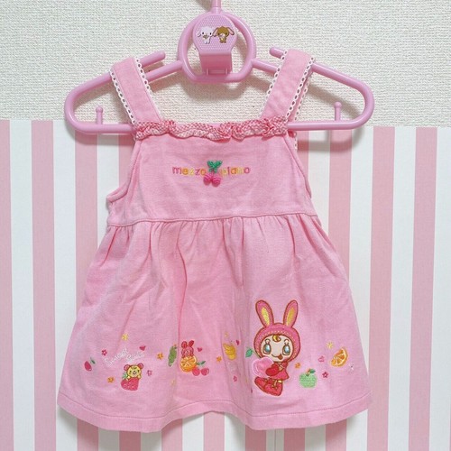 Mezzo Piano One Piece Pink Berrie-chan Rabbit Strawberry KIDS Approx. H 100cm JP - Picture 13 of 24