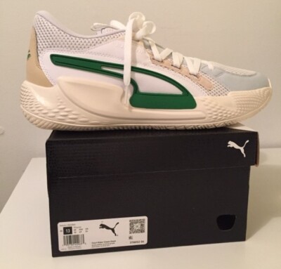 NEW PUMA COURT RIDER CHAOS SLASH MENS SIZE 13 REGULAR COLOR WHITE-ARCHIVE GREEN