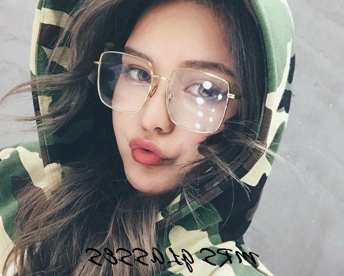 Oversize Square Glasses frames Large eyeglasses Women Men Clear lenses eBay