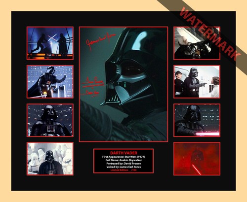 DARTH VADER STAR WARS IV EDITION OF 100 ONLY SIGNED FRAMED MEMORABILIA PROWSE - Picture 4 of 6