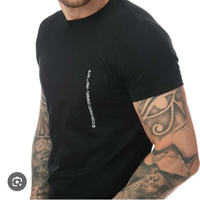 DIESEL T-RUBIN-POCKET-J1 T-SHIRT MEN's Large MAGLIETTA
