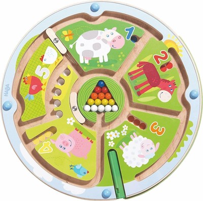 HABA Number Maze Magnetic Game STEM Toy Encourages Color Recognition, Fine... 