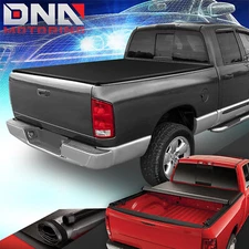 FOR 2002-2023 RAM 1500 2500 3500 6.5 FT FLEETSIDE BED SOFT ROLL-UP TONNEAU COVER