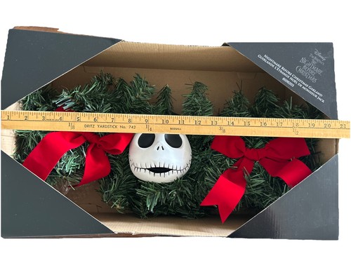 NIGHTMARE BEFORE CHRISTMAS GARLAND JACK SKELLINGTON LIGHT UP 3 Face - Picture 7 of 12