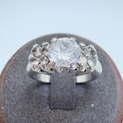 Zirkonia Krappen Set Statement Ring Sterlingsilber 925 Größe 6,75