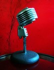 Vintage RARE 1950's Turner 34X crystal microphone w Atlas DS-5 stand PROP # 11
