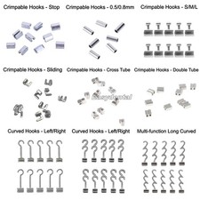 10Pcs Dental Orthodontic Crimpable Hook Long Short Medium Stop Stainless Steel