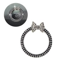 Bow Car Accessories Black Push Start Button Ring Princess passenger Car Decor