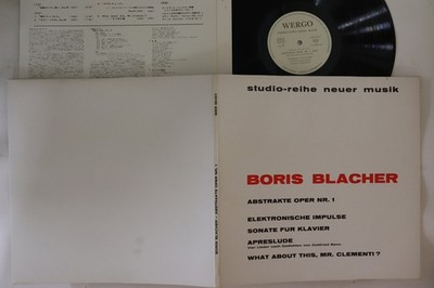LP/GF BORIS BLACHER Abstrakte Oper / Ele WER60017 WERGO GERMANY