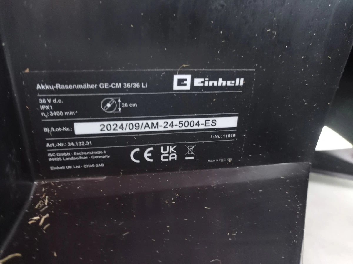 Einhell Cortacésped a batería GE-CM 36/36 36 V