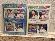 2026 Topps Heritage Rookies Infielders Chrome Light Blue Sparkle Refractor/base
