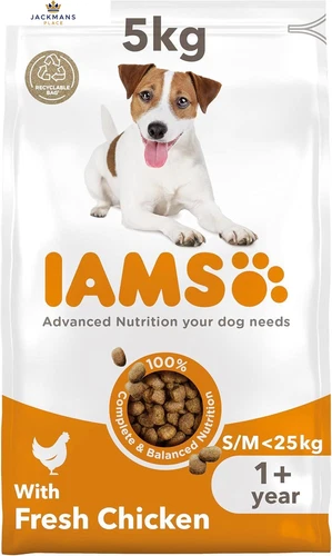 IAMS Adult Small Medium Complete Dry Dog Food Chicken 5kg - With...