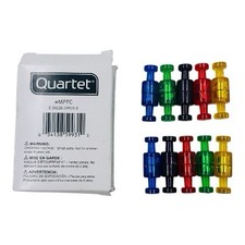 20 Count Quartet Small Magnetic Push Pins for Whiteboard Magnetic Surfaces