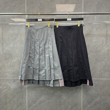 Thom Browne Autumn New High Waist College Style Casual Versatile Long Skirt
