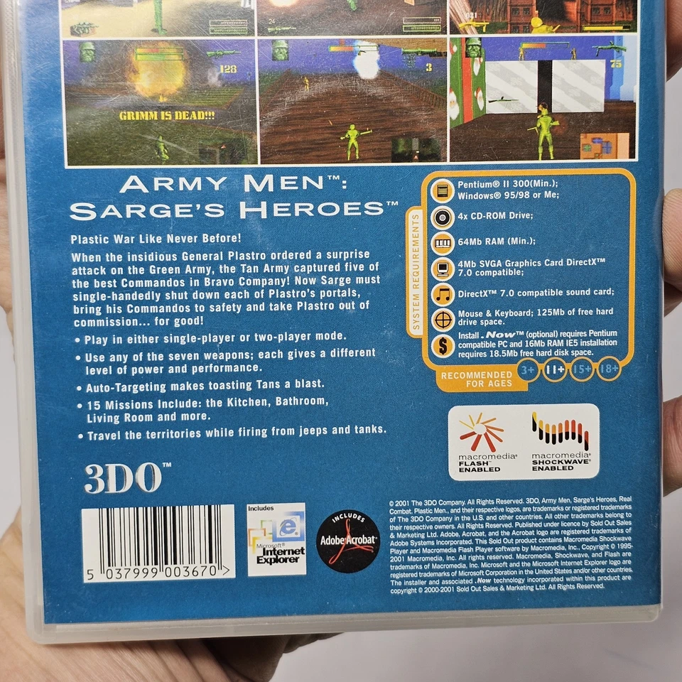 Army Men Sarges Heroes PC CD Rom Sold Out Software 3DO 2001 - Image 3 of 4