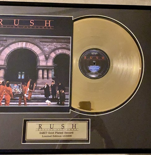 RUSH "Bewegtbilder" offiziell lizenziert 24 Kt. Versilbertes Goldalbum - #43 / 2500 - Bild 3 von 6