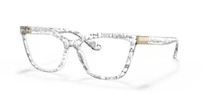 Dolce & Gabbana Woman Eyeglasses DG5076 3314 55mm Transparent Graffiti - NEW