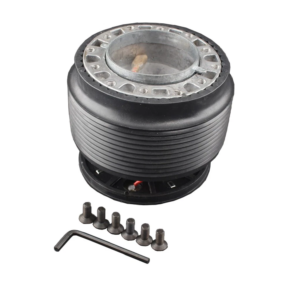 Black Boss Kit Steering Wheel Hub Adapter For Honda Civic del Sol Integra Prelud - Image 4 of 4