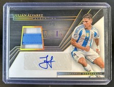 2024-25 Panini Noir Julian Alvarez Auto Memorabilia Color Patch #/5